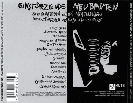 Einstürzende Neubauten Strategies Against Architecture Used CD, like new