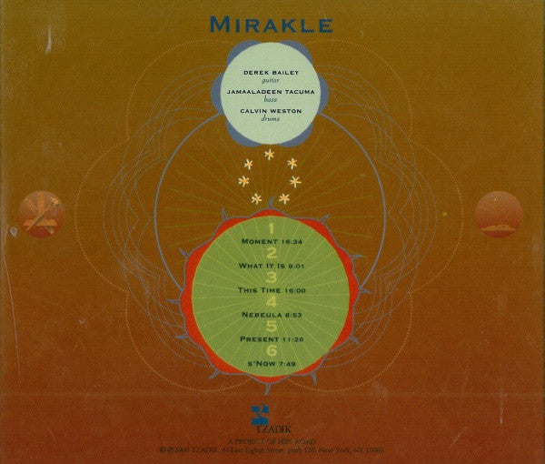 DEREK BAILEY/JAMAALADEEN TACUMA/CALVIN WESTON Mirakle Used CD, like new