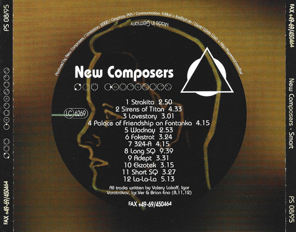 NEW COMPOSERS Sp. Guest Brian Eno Smart Used CD, Like New