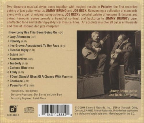 JIMMY BRUNO / JOE BECK Polarity CD, like new