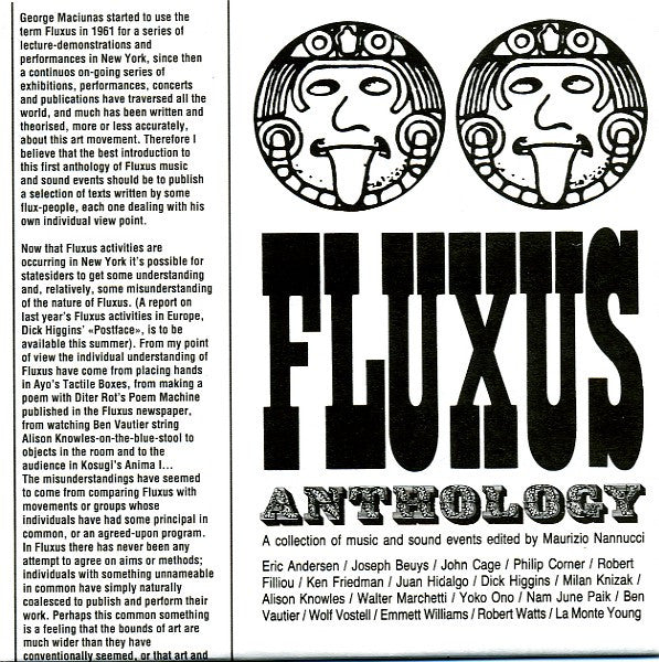 FLUXUS ANTHOLOGY Used CD, VG+