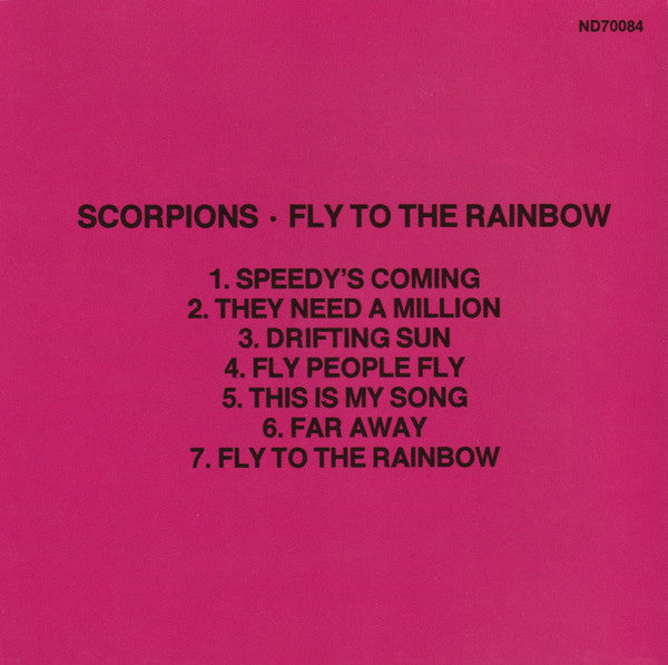 SCORPIONS Fly To The Rainbow Used CD, VG+