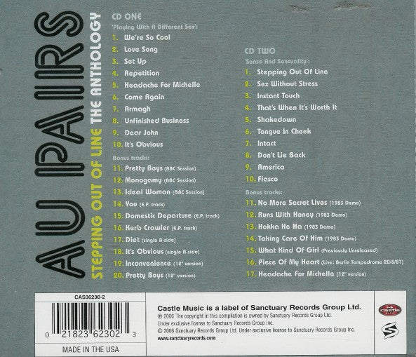 AU PAIRS Stepping Out Of Line The Anthology Used CD, M -