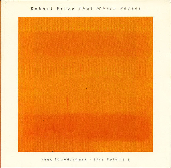 ROBERT FRIPP That Which Passes Used CD, VG+