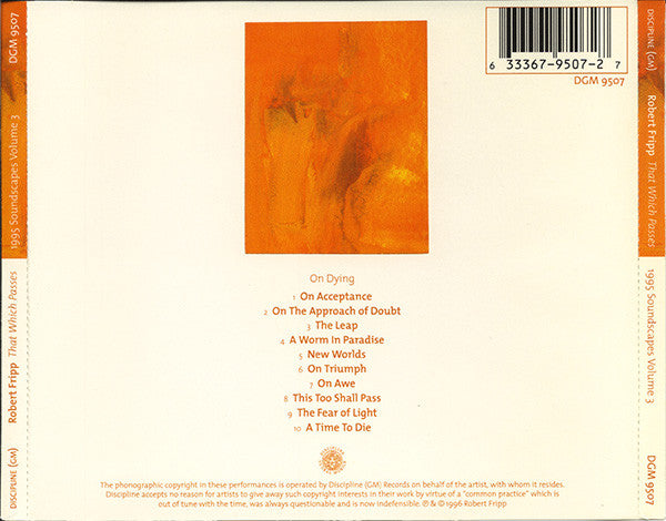 ROBERT FRIPP That Which Passes Used CD, VG+