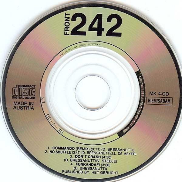 FRONT 242 Politics Of Pressure Used CD, VG+ **this is a mini-disc single