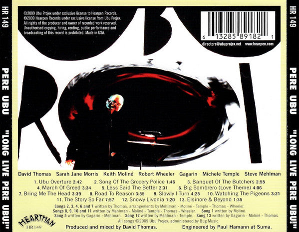 PERE UBU with SARAH JANE MORRIS Lone Live Pere Ubu Used CD, like new