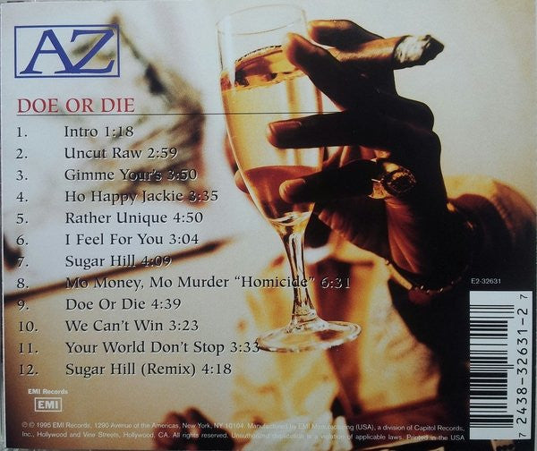 AZ Doe Or Die CD, very good plus