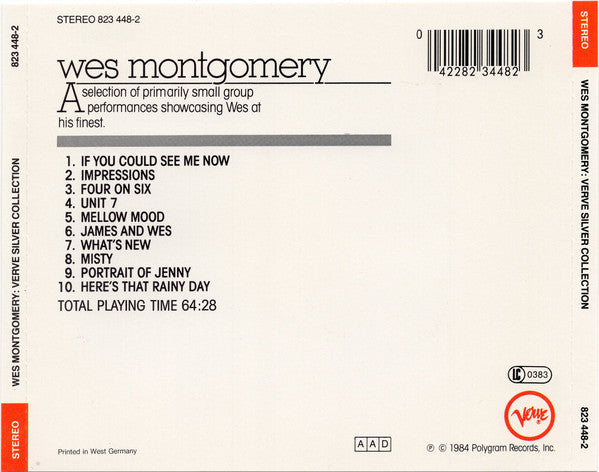 WES MONTGOMERY The Silver Collection CD, very good plus