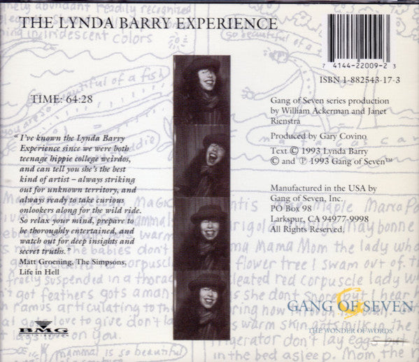 LYNDA BARRY The Lynda Barry Experience Used CD, VG+