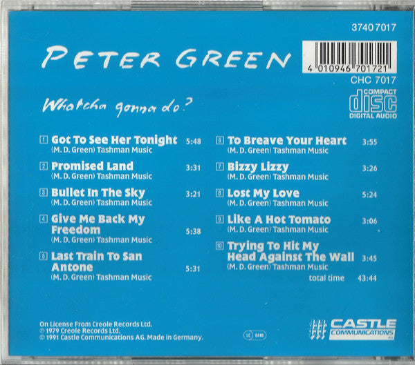 PETER GABRIEL Whatcha gonna do? CD, like new