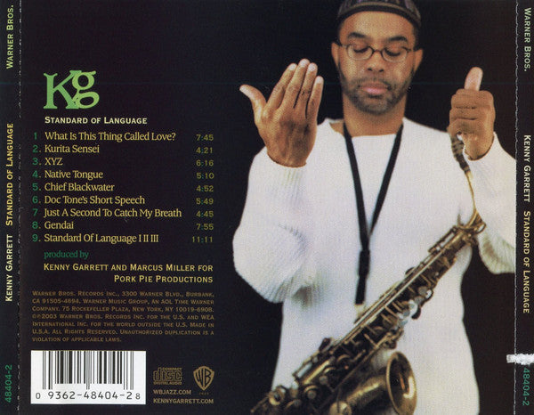 KENNY GARRETT Standard Of Language CD, very good plus