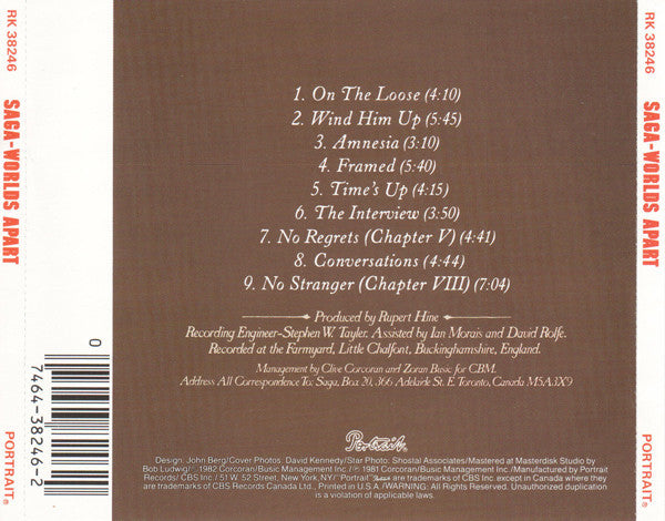 SAGA Worlds Apart Used CD, like new