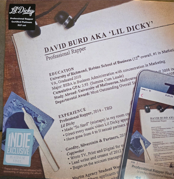 Lil Dicky - Professional Rapper - 2 LP Vinyl