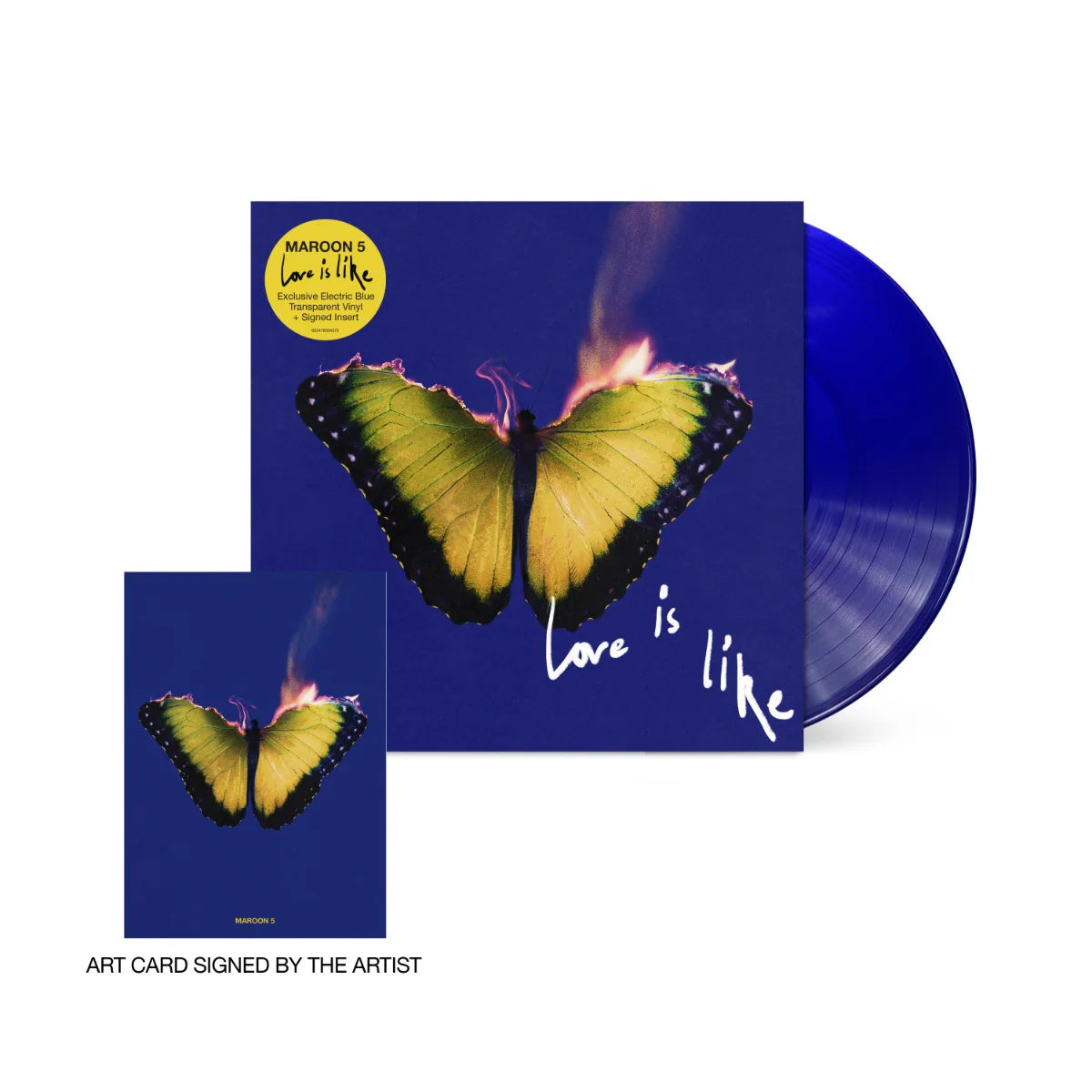 MAROON 5 Love Is Like Ltd Ed Transparent Electric Blue Vinyl [Signed Insert] New Vinyl LP