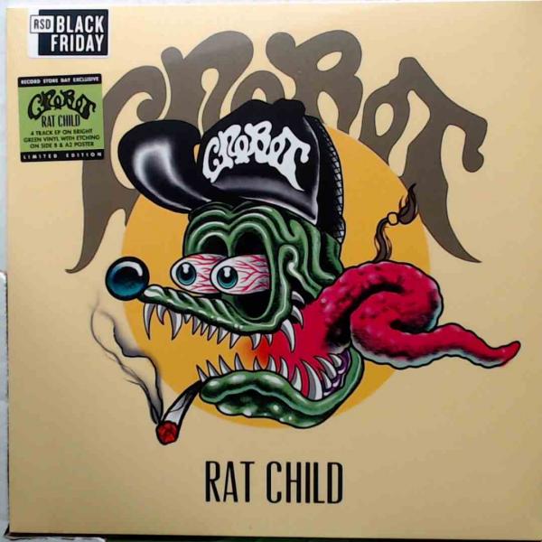 Crobot - Rat Child - EP - bright green vinyl/etching side 2/poster - New Vinyl