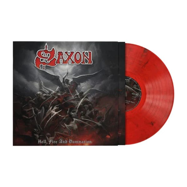 Saxon - Hell, Fire and Damnation - Marbled Red Vinyl