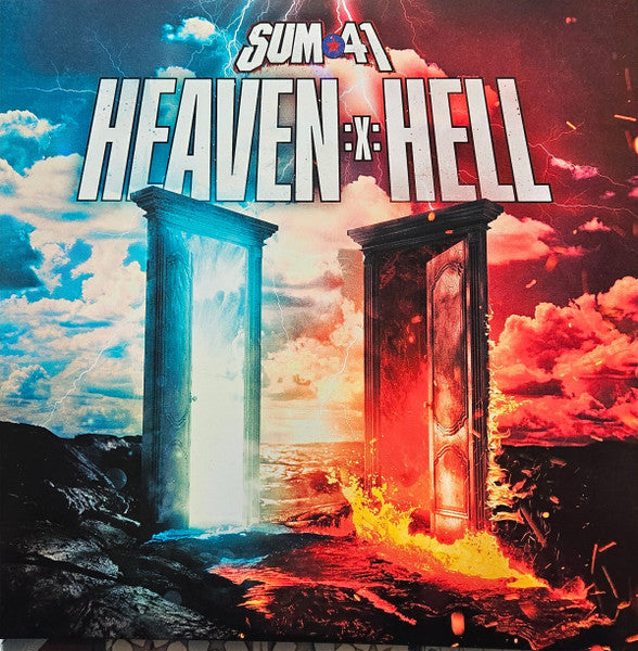 Sum-41 - Heaven :x: Hell - Red and Black Quad with Blue Splatter vinyl