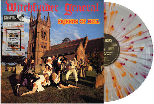 Witchfinder General - Friends Of Hell - Clear w/ Red, White, & Orange Splatter Vinyl
