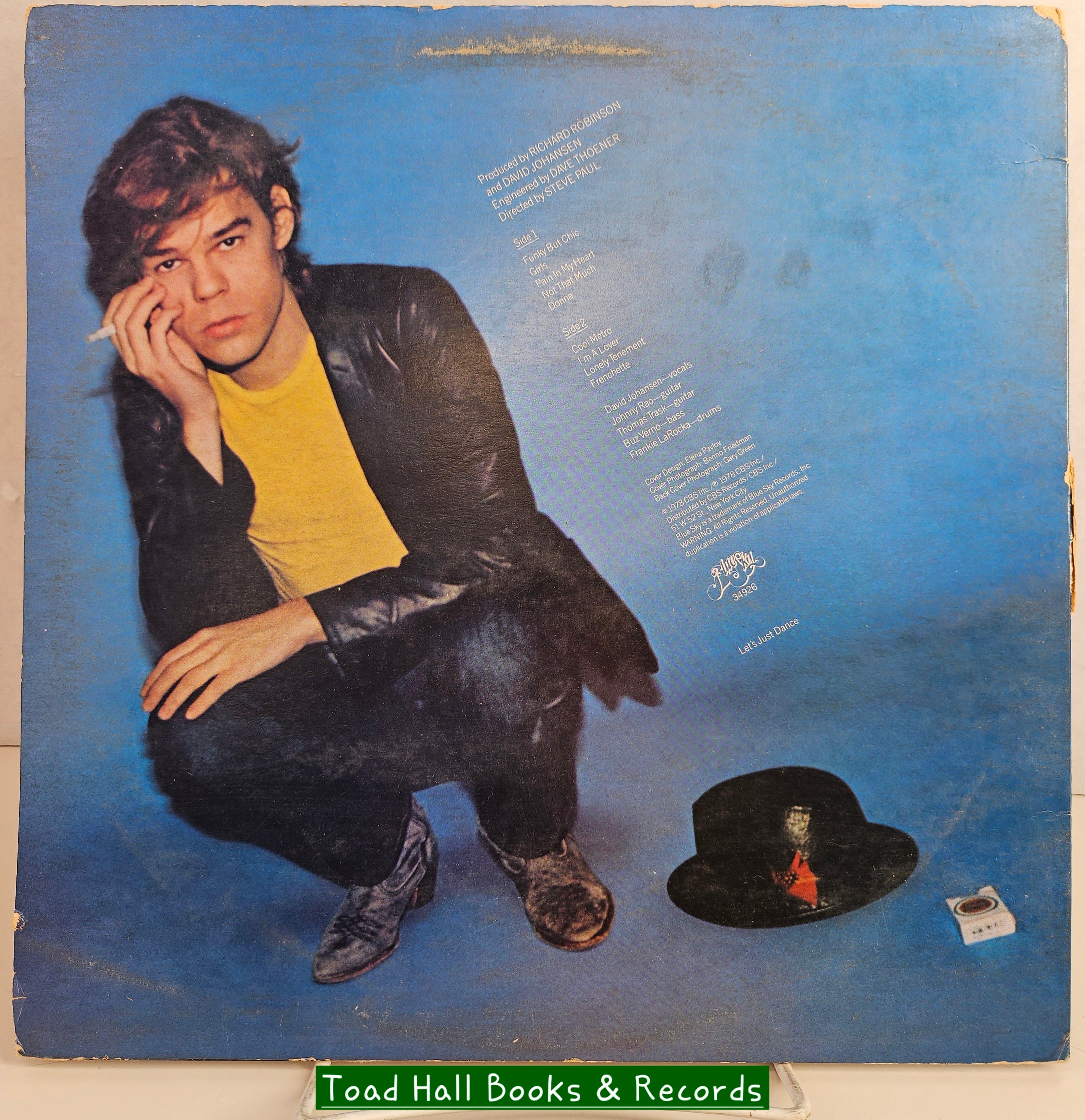 DAVID JOHANSEN David Johansen Self Titled Used Vinyl LP