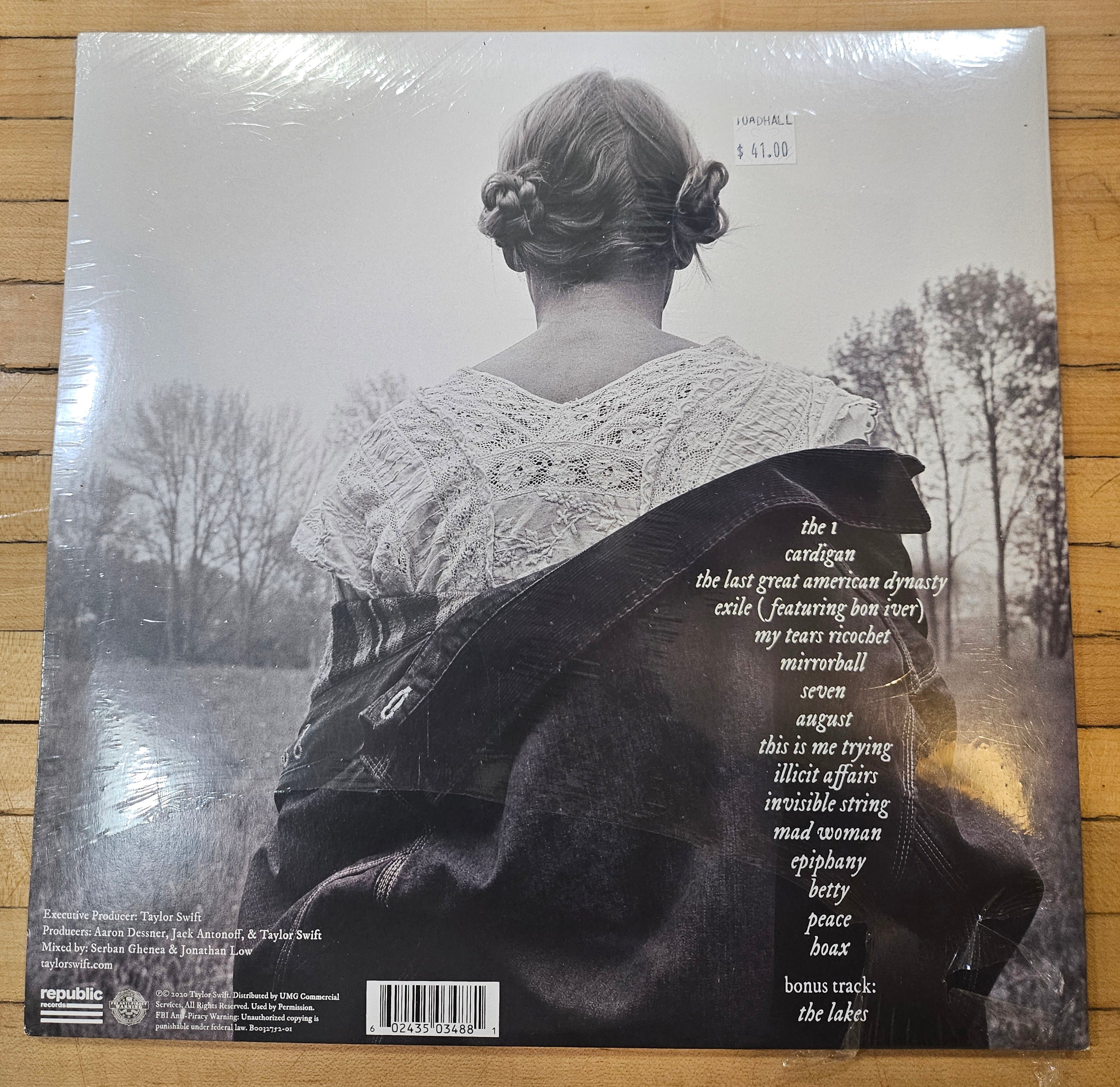 TAYLOR SWIFT Folklore New Vinyl LP beige vinyl