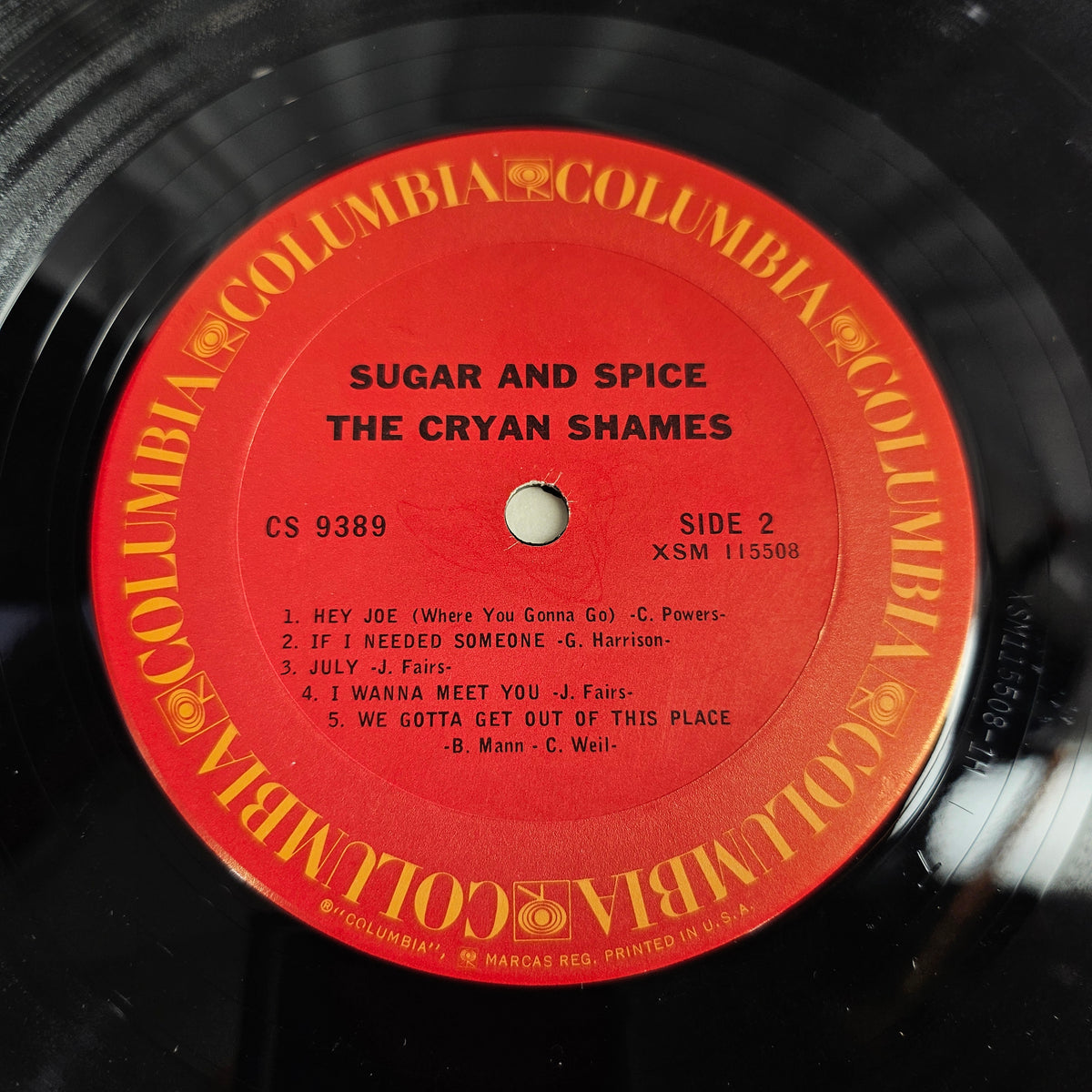 The Cryan' Shames  Sugar & Spice (Stereo)  Used Vinyl