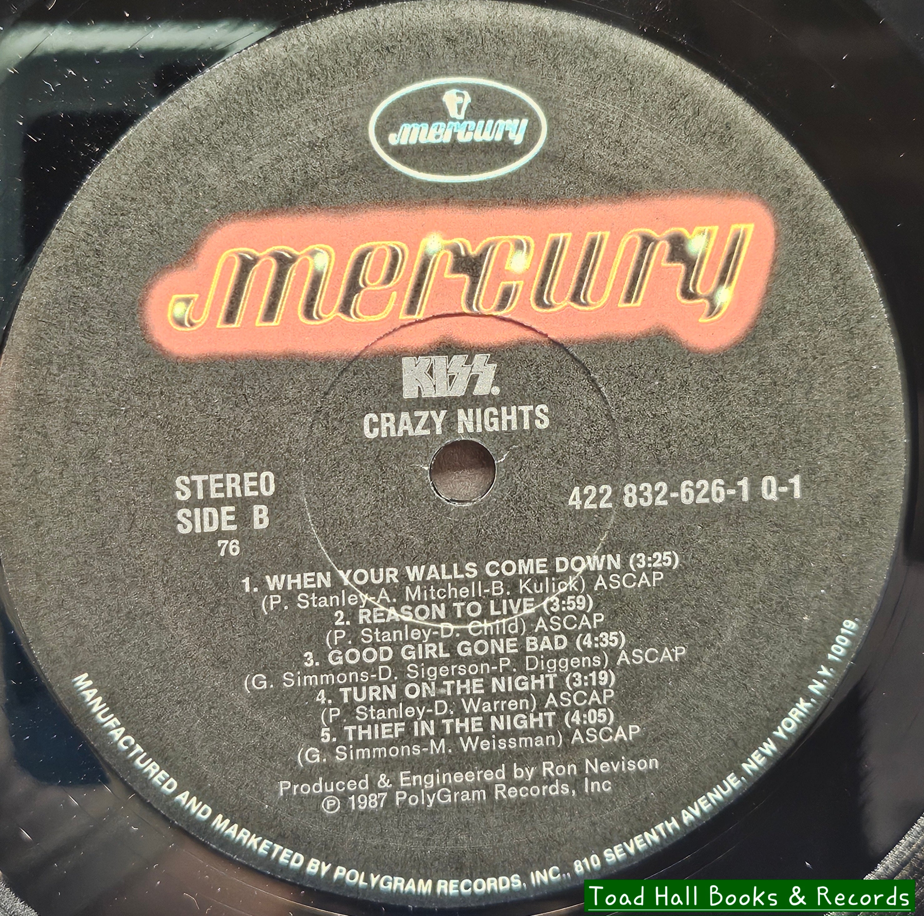 KISS Crazy Nights Used Vinyl LP