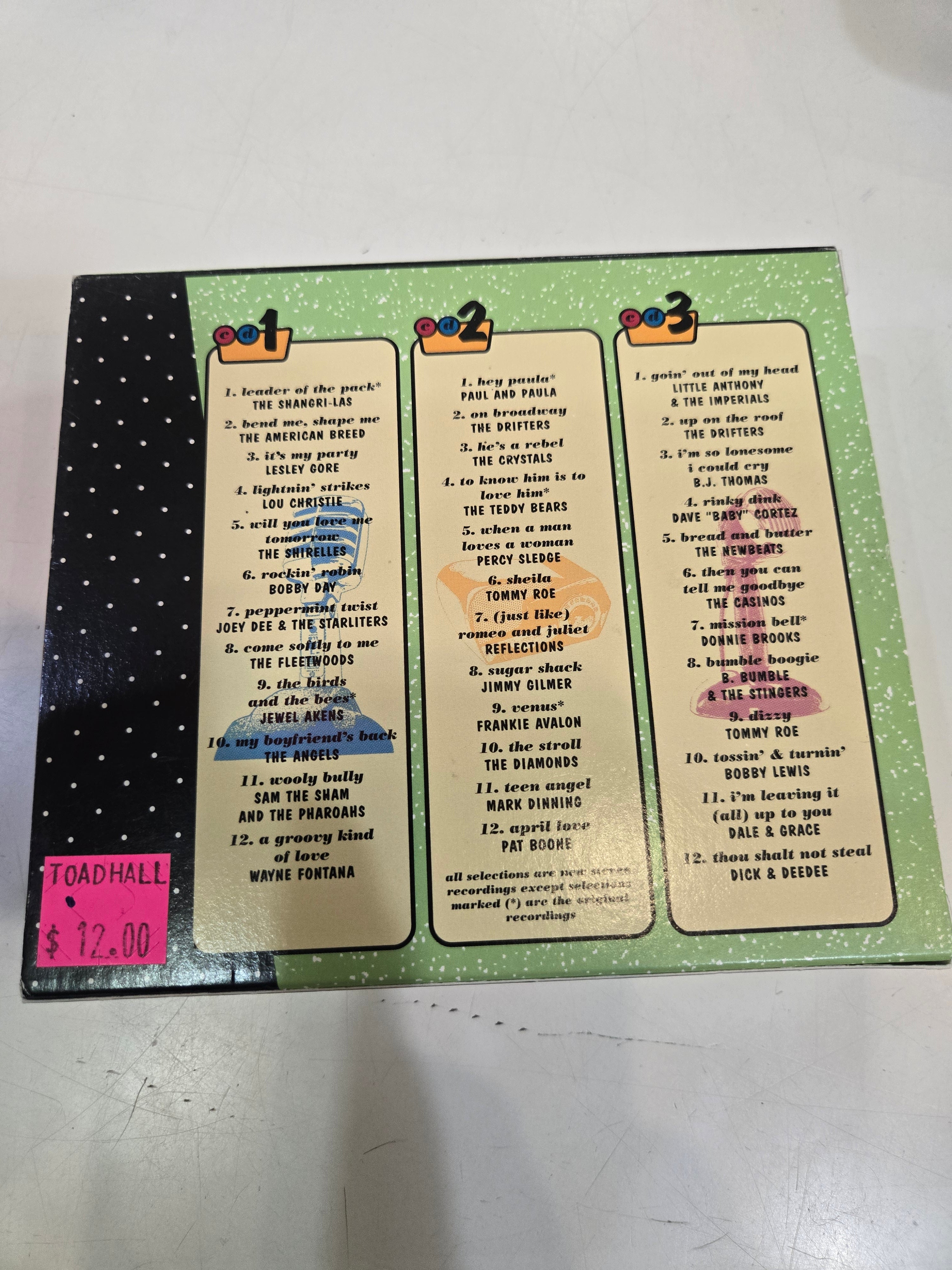 VARIOUS ARTISTS (Percy Sledge, Shirelles, Shangri-Las & More) Super Box Of Rock Used CD x 3, Like New