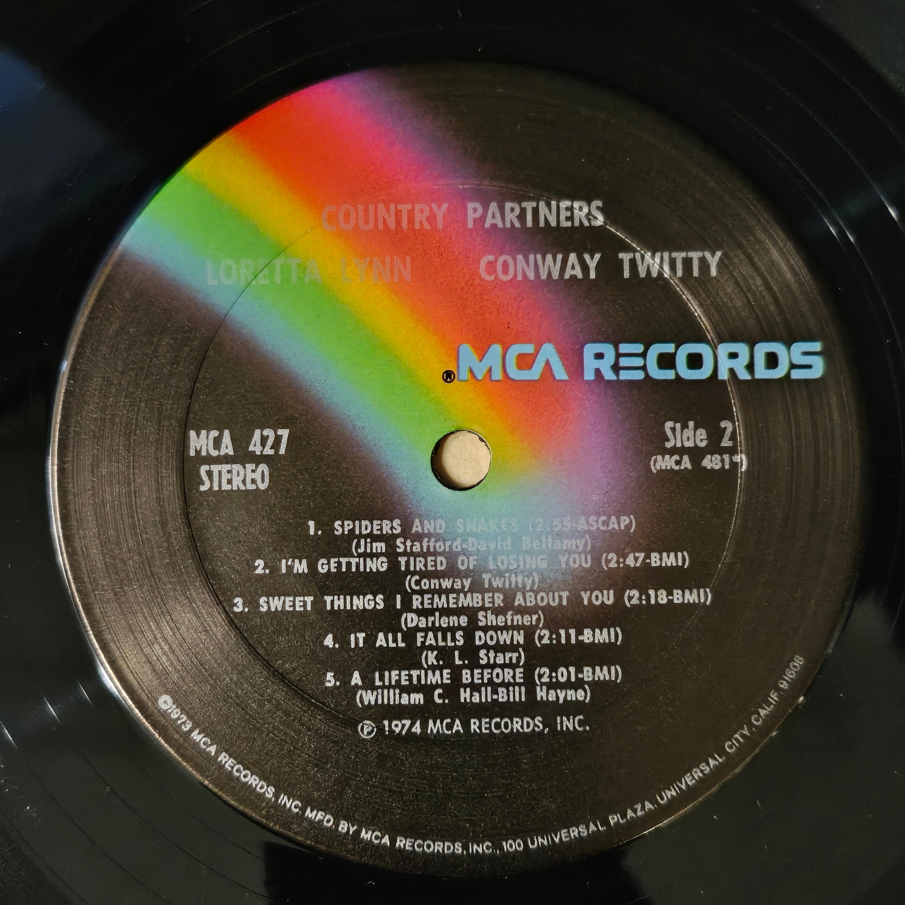 Country Partners Loretta Lynn & Conway Twitty 1974 Used Vinyl LP MCA-127