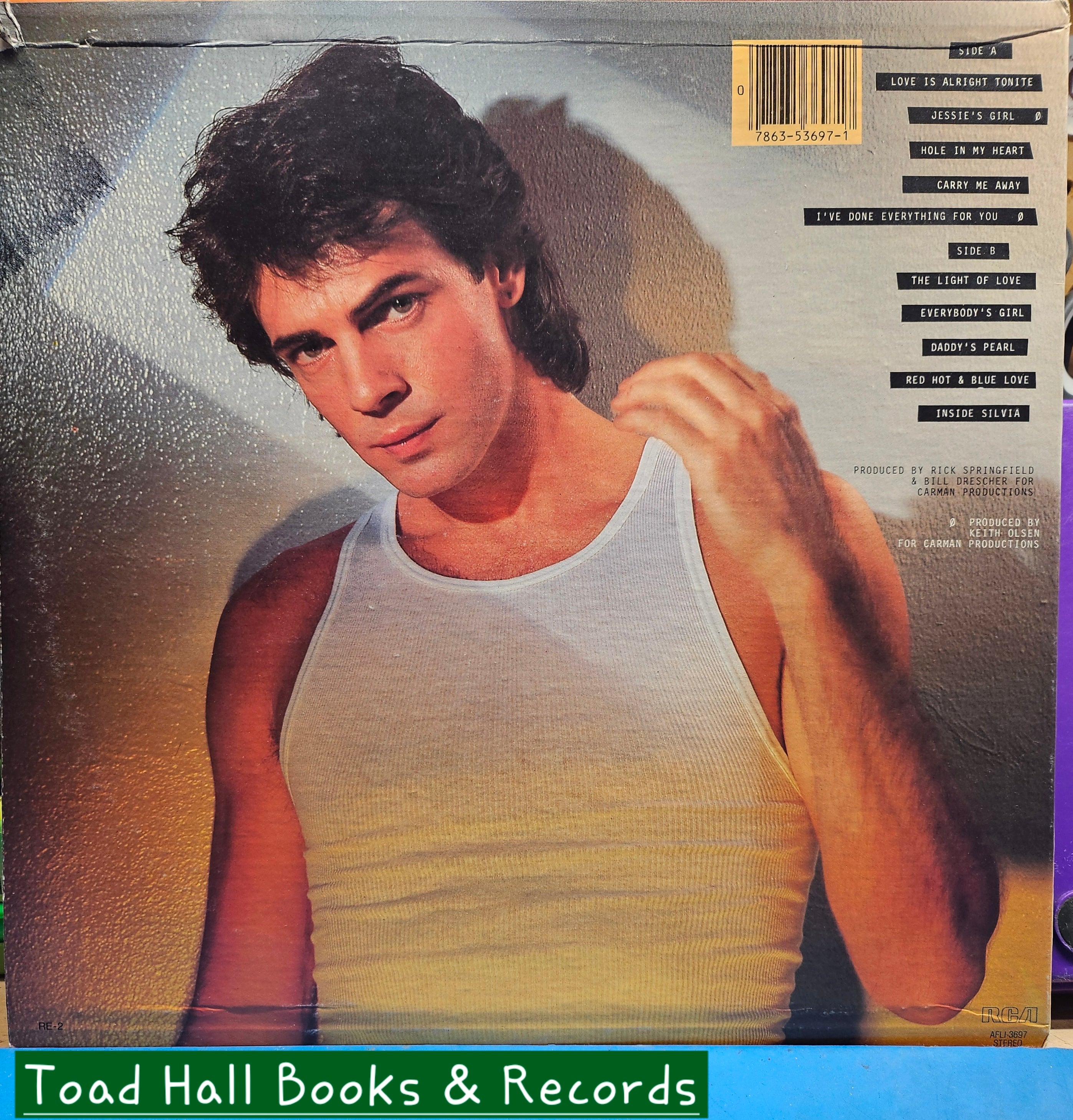 Rick Springfield Working Class Dog  Used Vinyl LP