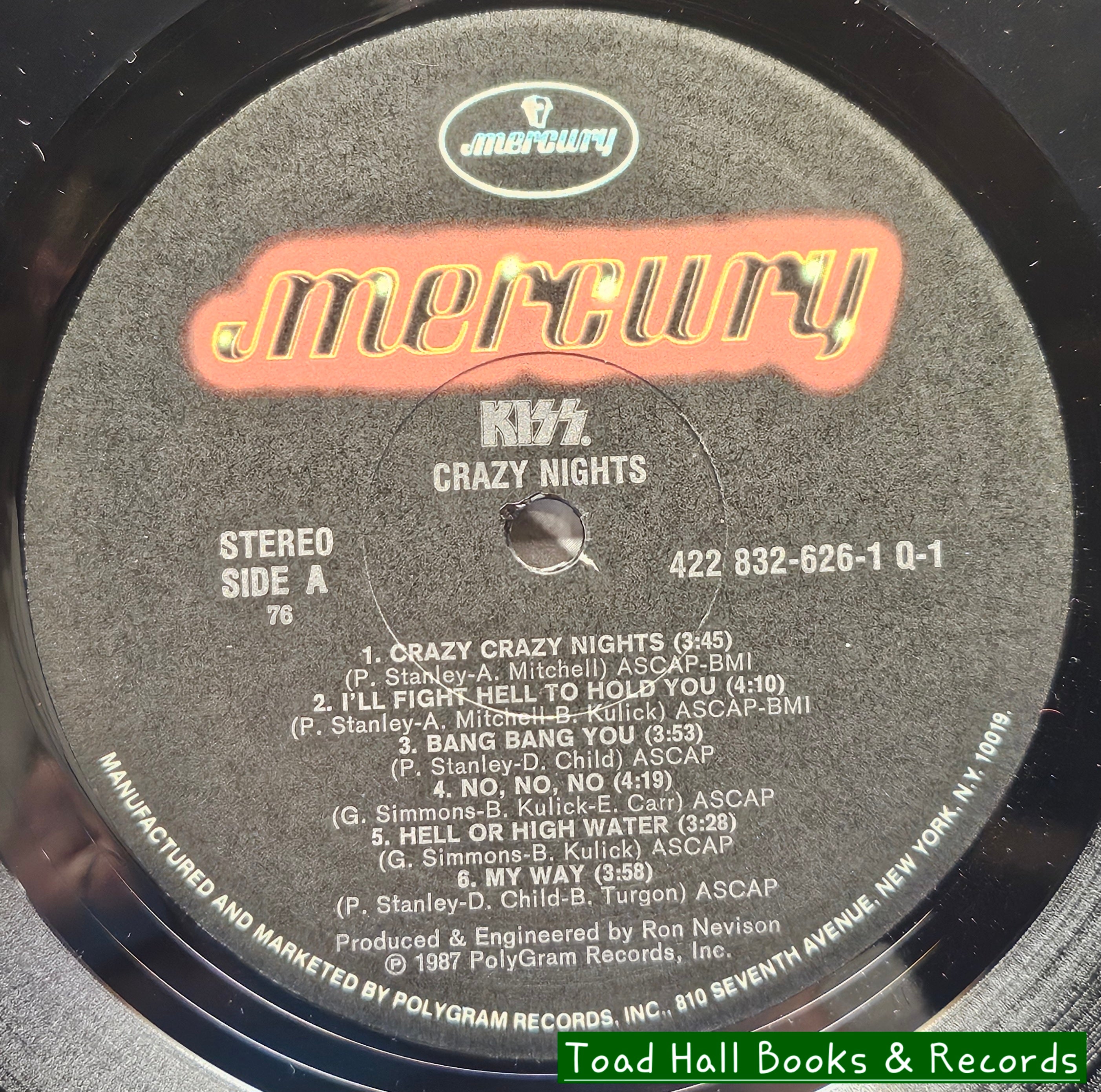 KISS Crazy Nights Used Vinyl LP