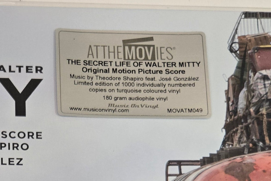 THEODORE SHAPIRO The Secret Life Of Walter Mitty S/T New Vinyl LP Turquoise Vinyl MOV