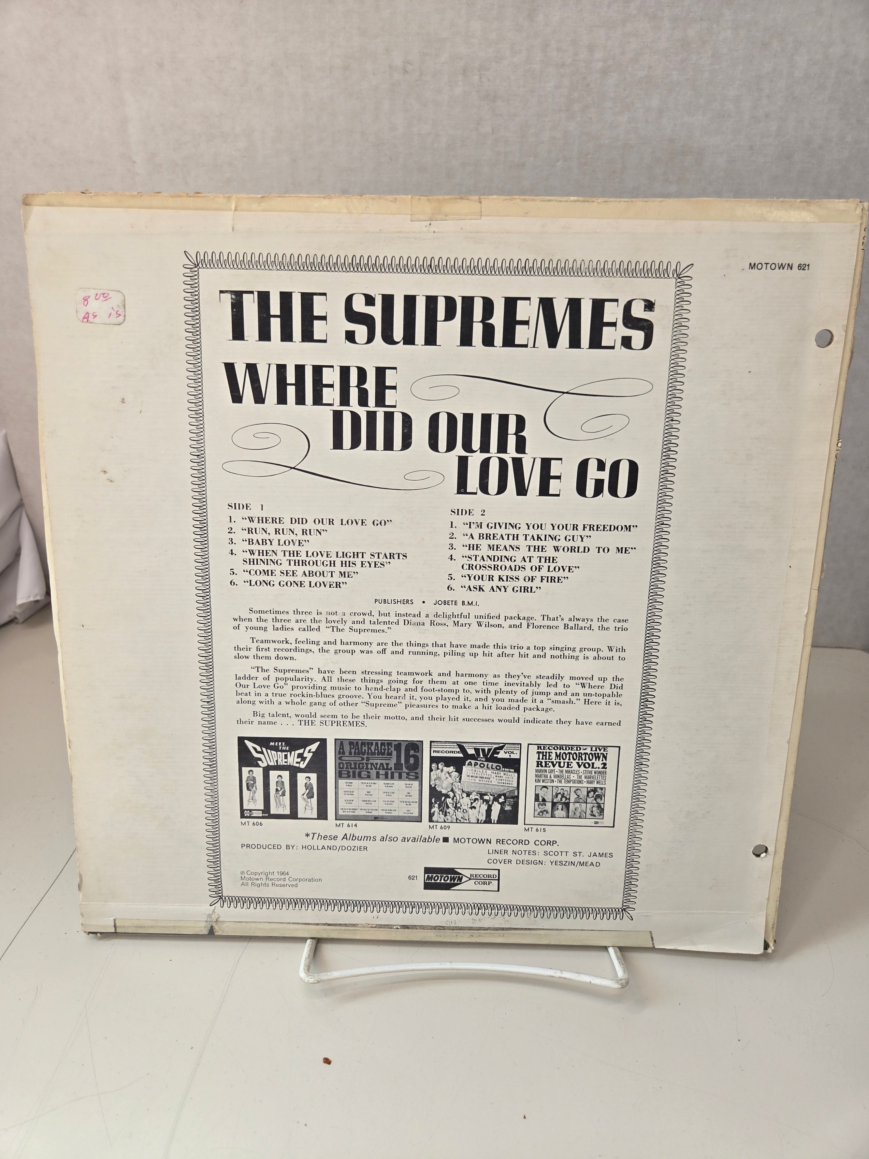 The Supremes  Where Did Our Love Go Used Vinyl LP