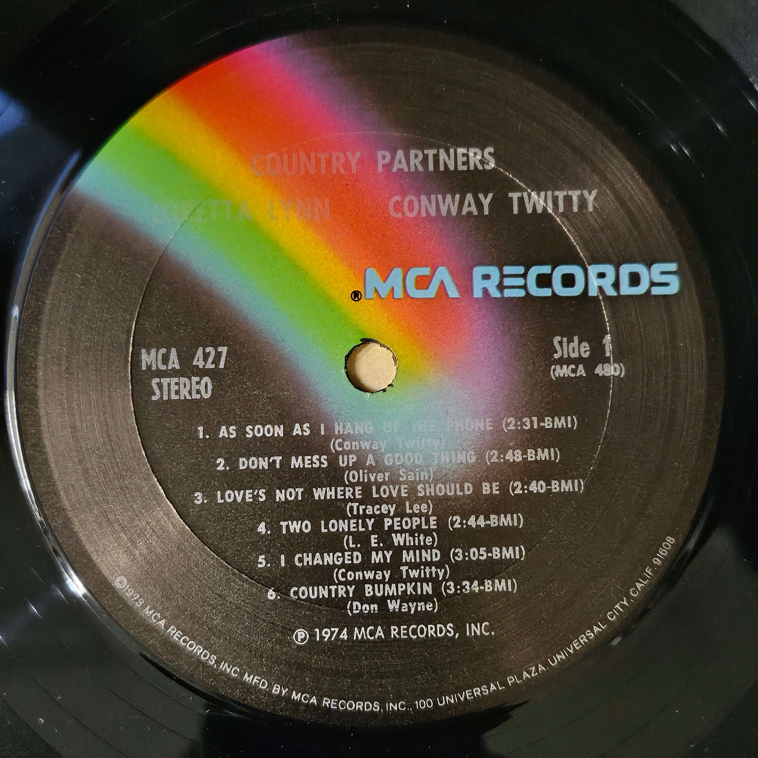 Country Partners Loretta Lynn & Conway Twitty 1974 Used Vinyl LP MCA-127