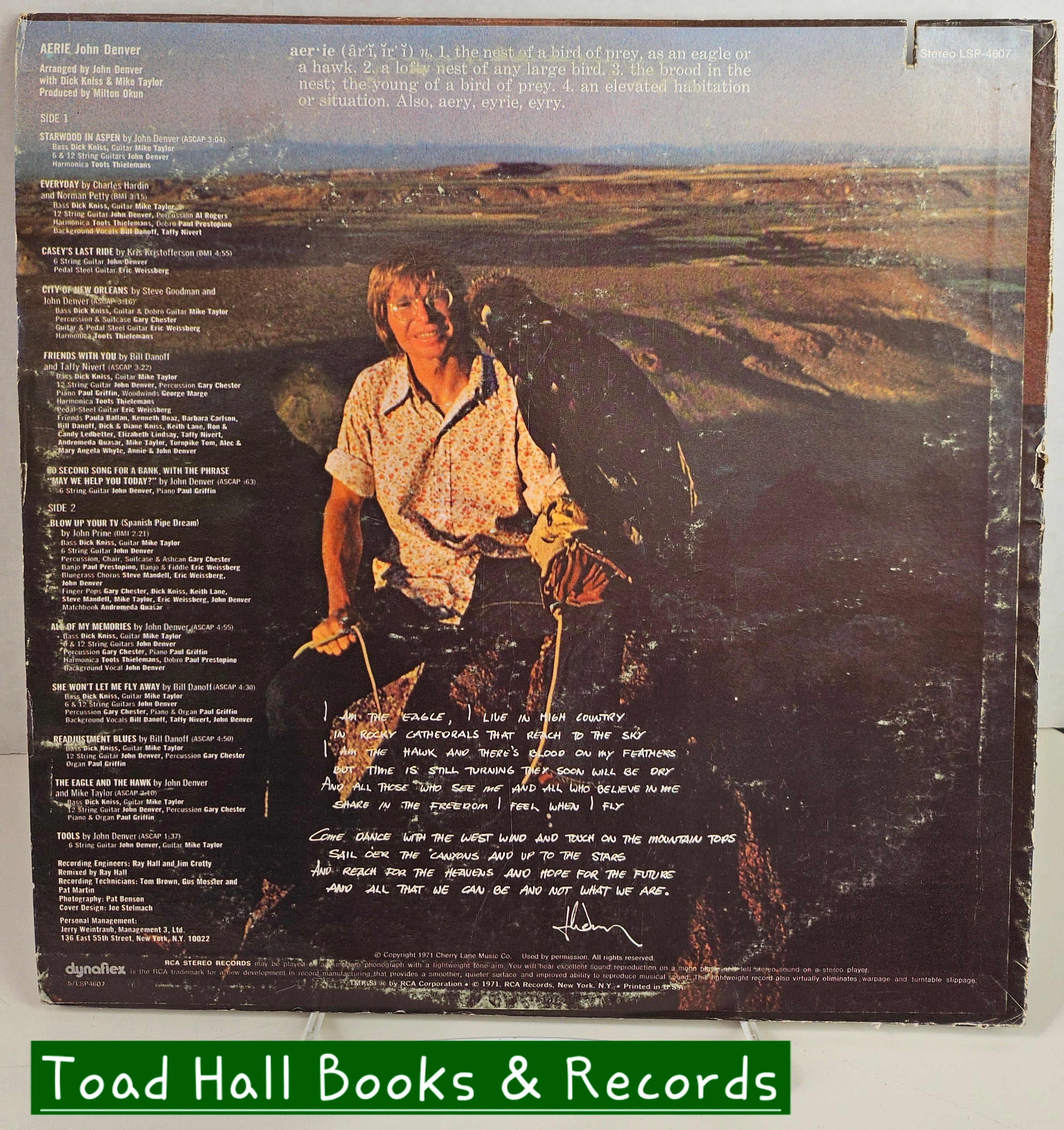 John Denver  Aerie  Used Vinyl LP